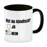 Kaffeebecher Bist du kindisch mit Häuschen - Tasse