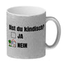 Kaffeebecher Bist du kindisch mit Häuschen - Tasse