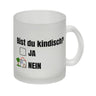 Kaffeebecher Bist du kindisch mit Häuschen - Tasse