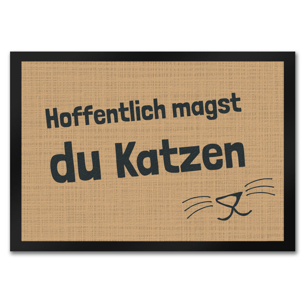 Fußmatte Hope you like cats mit Katzengesicht - Türmatte Kater Haustier