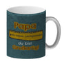 Kaffeebecher Papa du bist großartig - Meterstab Vatertag Geschenk