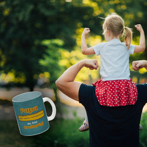 Kaffeebecher Papa du bist großartig - Meterstab Vatertag Geschenk