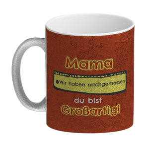 Kaffeebecher Mama du bist großartig - Meterstab Muttertag Geschenk