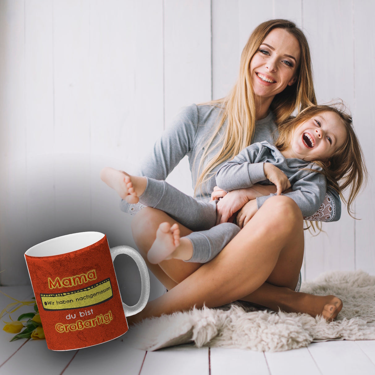 Kaffeebecher Mama du bist großartig - Meterstab Muttertag Geschenk