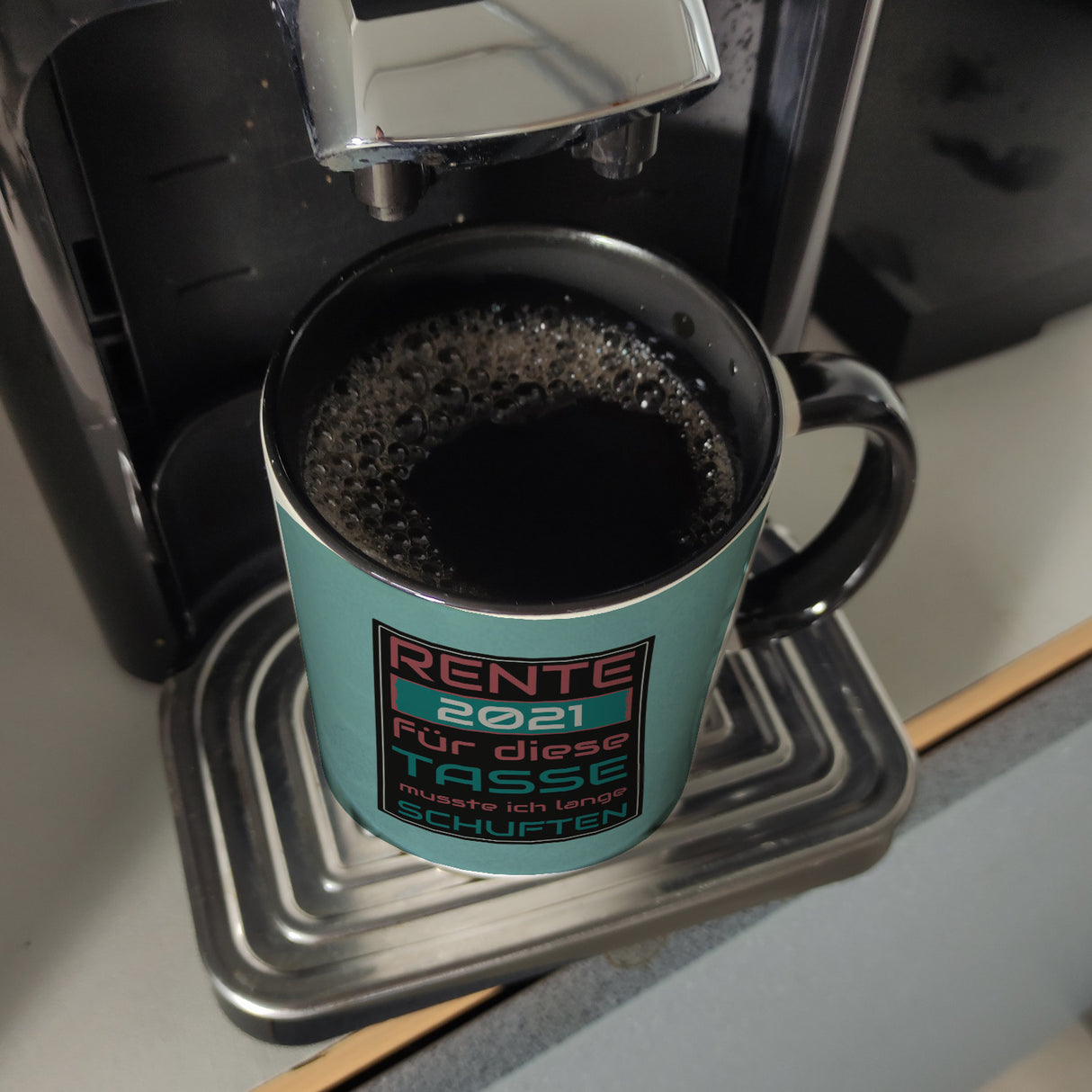 Rente 2021 Kaffeebecher - dafür musste ich lange arbeiten - Vintage Tasse bedruckt