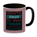 Rente 2023 Kaffeebecher - dafür musste ich lange arbeiten - Vintage Tasse bedruckt