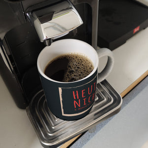 Kaffeebecher mit Spruch: Heute nicht & morgen nicht sofort! Spruchtasse fürs Büro