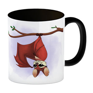 Ich liebe es abzuhängen Kaffeebecher mit lustiger Fledermaus