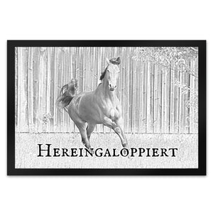 Hereingaloppiert Fussmatte mit Pferd für jeden Pferdeliebhaber ein Muss