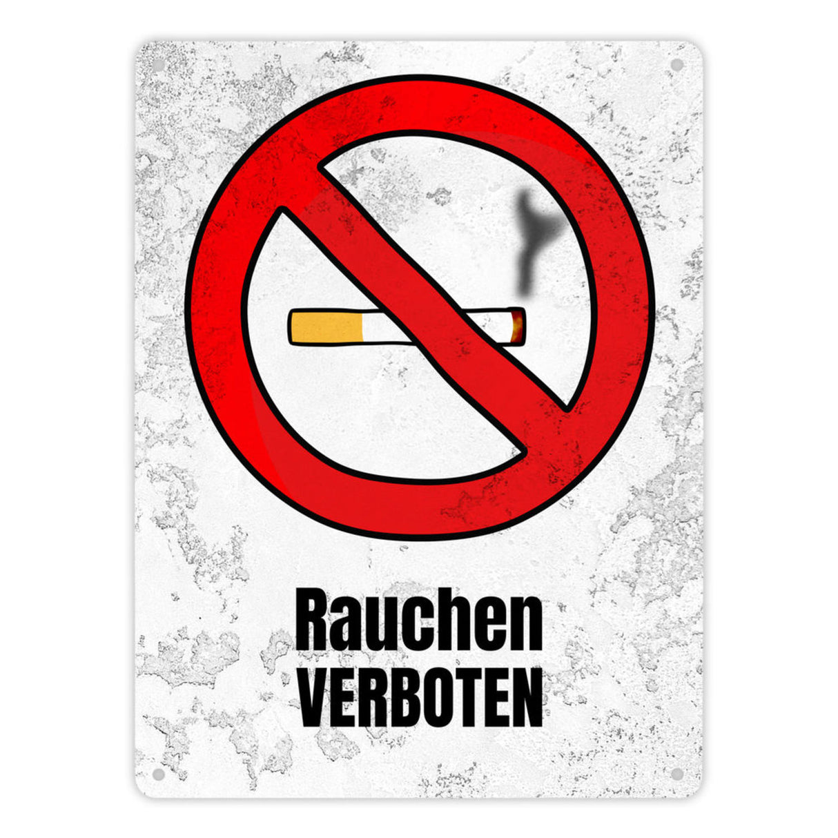 Rauchen verboten Verbotsschild im Comic-Stil