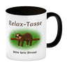 Kaffeebecher Relax-Tasse Bitte kein Stress mit schlafendem Faultier