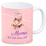 Mama hab dich immer lieb Kaffeebecher mit niedlichem Nilpferd in rosa