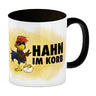 Hahn im Korb - Kaffeebecher mit coolem Cartoon-Hahn