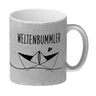 Weltenbummler Kaffeebecher mit schönem Papierschiff Motiv