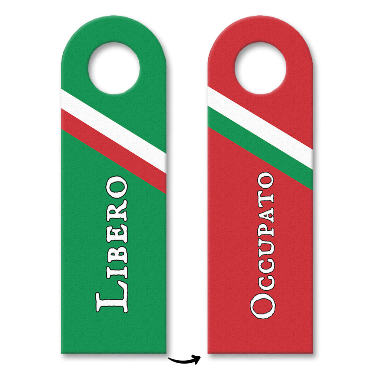 Türhänger auf italienisch Libero-Occupato -rot Italien Italia