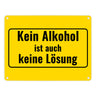 Metallschild in 15x20 cm mit Alkohol-Spruch 7 Bier sind auch ein Schnitzel