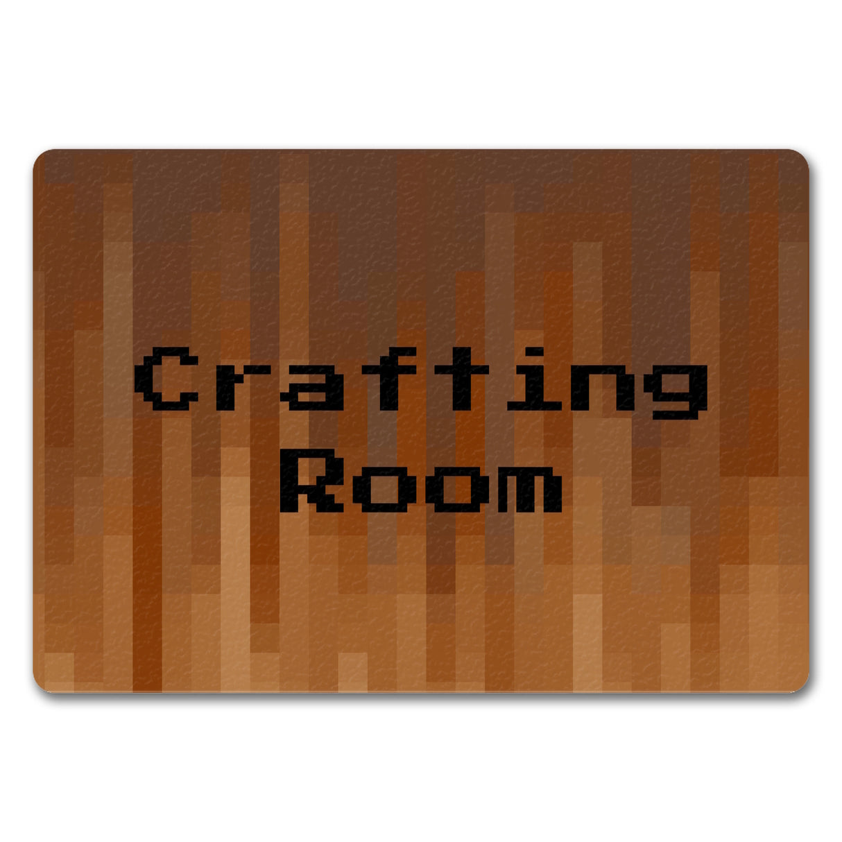 Fußmatte in 35x50 cm mit Pixelmotiv und Spruch: Crafting Room Pixel Art Zockerzimmer