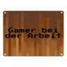 Metallschild in 15x20 cm Pixelmotiv und Spruch: Crafting Room Pixel Art Zockerzimmer