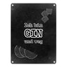 Metallschild in 15x20 cm mit Spruch Gib deinem Leben einen GIN