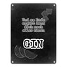 Metallschild in 15x20 cm mit Spruch Gib deinem Leben einen GIN