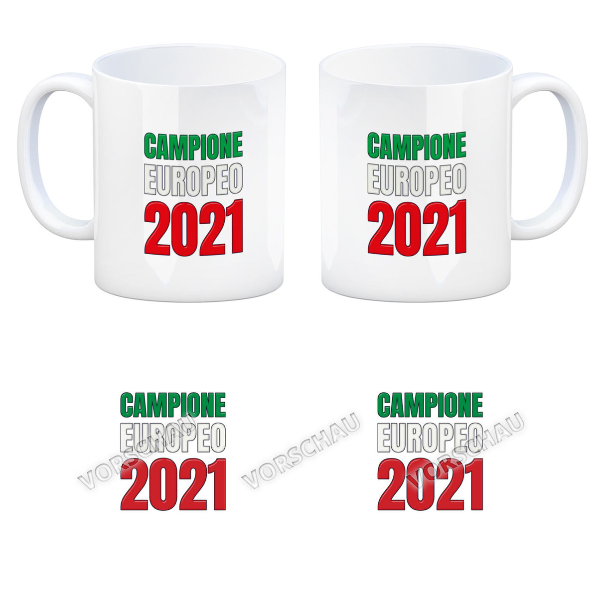 Kaffeebecher Campione Europeo 2021 Italia Italien Europameister Tazza
