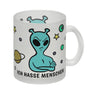 Kaffeebecher mit lustigem Comic Alien Motiv - Ich hasse Menschen