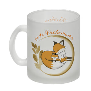Kaffeebecher mit Motiv - Beste Fuchsmama mit süßem Fuchsbaby und Fuchsmutter
