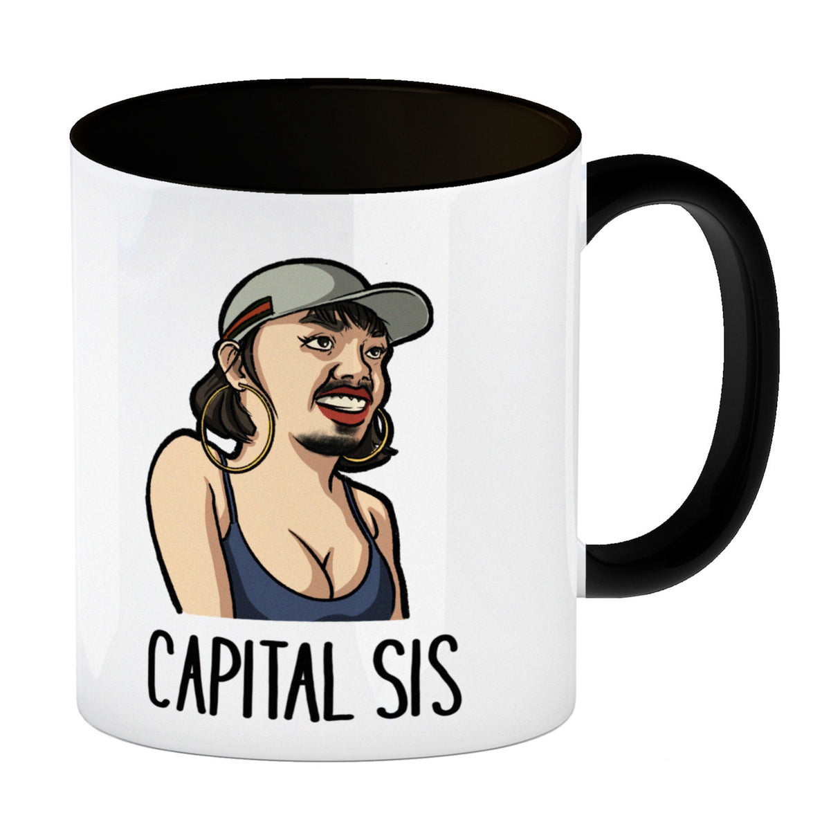 Rapper-Wortspiel Kaffeebecher Capital Sis Tasse für einen Rap-Fan