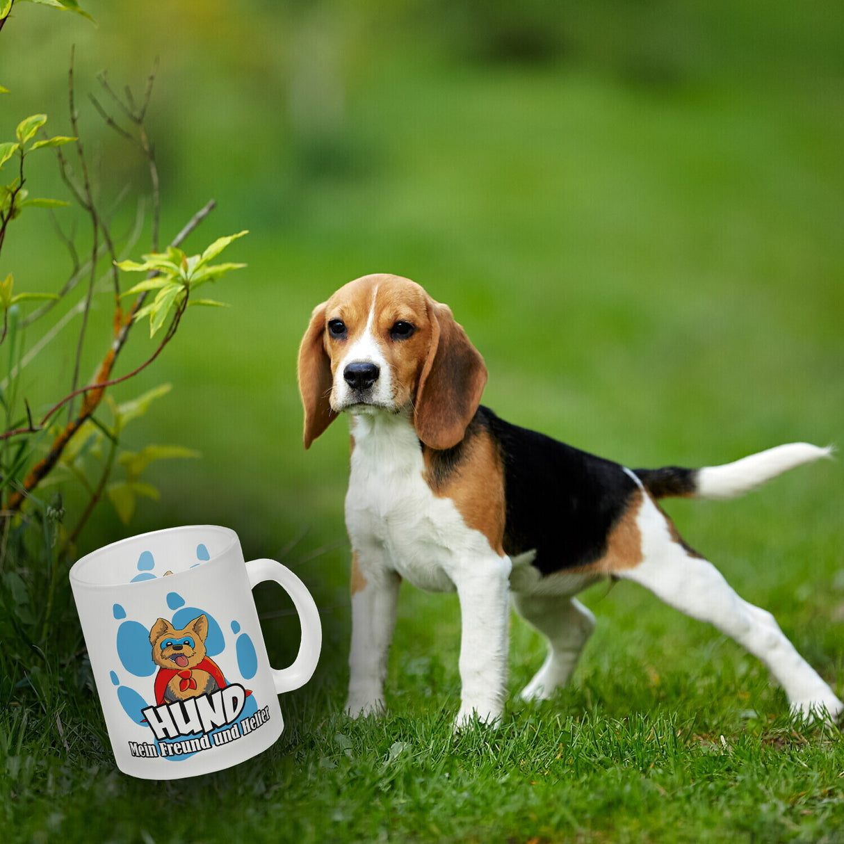 Kaffeebecher mit Superhelden - Yorkshire Terrier - Hund mein Freund und Helfer