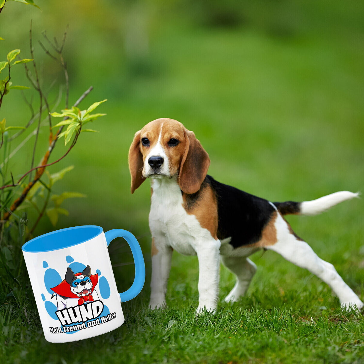 Kaffeebecher mit Superhelden - Dogge - Hund mein Freund und Helfer
