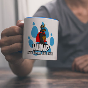 Kaffeebecher mit Superhelden - Dobermann - Hund mein Freund und Helfer