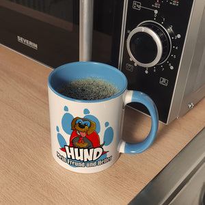 Kaffeebecher mit Superhelden - Dackel - Hund mein Freund und Helfer