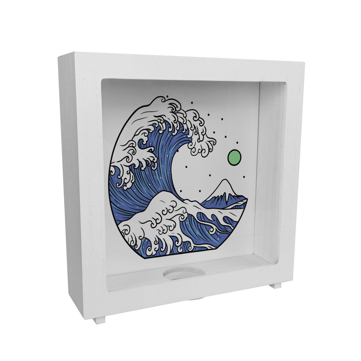 Spardose mit Wellen Motiv - Urlaubskasse aus Keramik mit schönem Meer Design