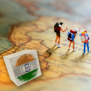Spardose mit Indien-Flagge im Used Look - Sparschwein für Urlauber