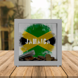 Spardose mit Jamaika-Flagge im Used Look - Sparschwein für Urlauber