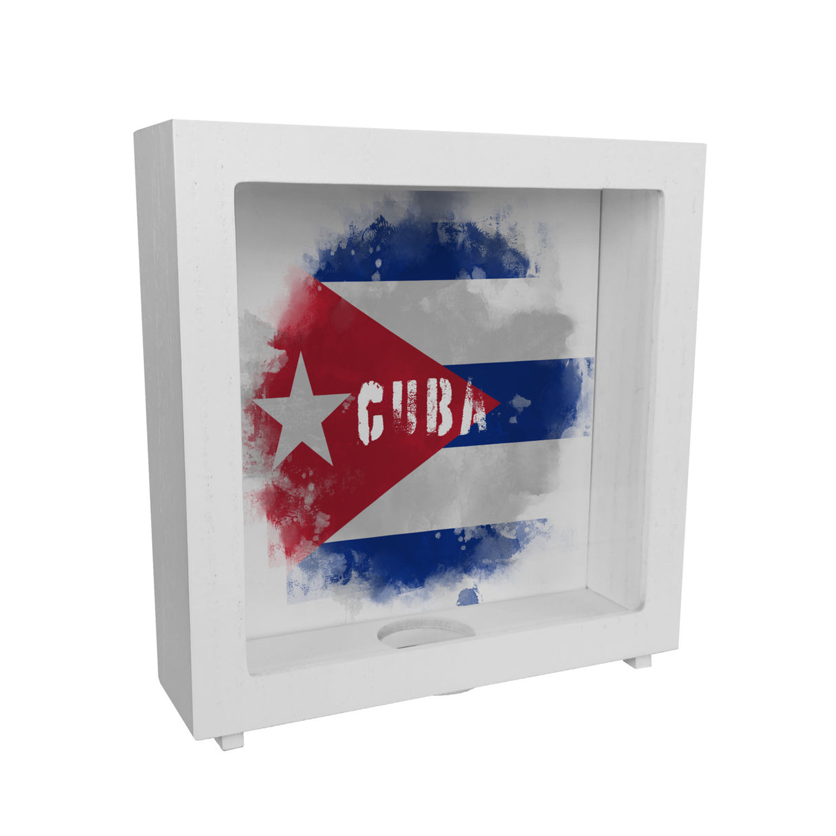 Spardose mit Kuba-Flagge im Used Look - Sparschwein für Urlauber