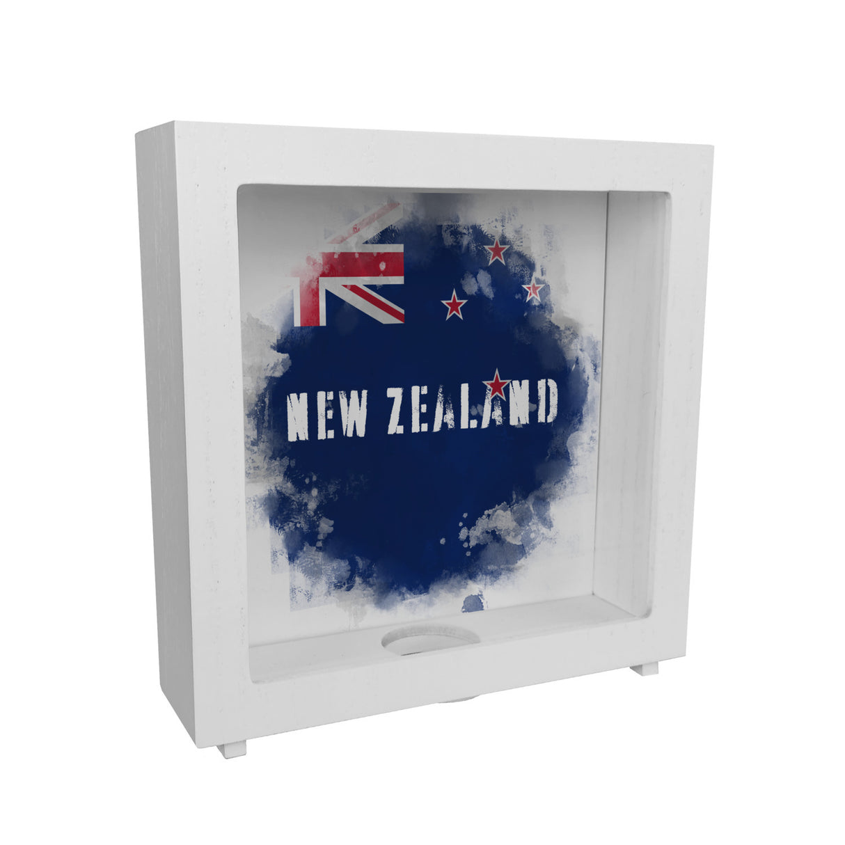 Spardose mit Neuseeland-Flagge im Used Look - Sparschwein für Urlauber