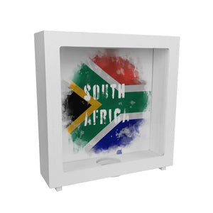 Spardose Südafrika-Flagge im Used Look - Sparschwein für Urlauber