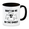 Kaffeebecher mit witzigem Geistermotiv und Spruch - Don't go me on the Ghost