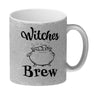 Kaffeebecher für Halloween mit Kessel-Motiv und Spruch - Witches Brew