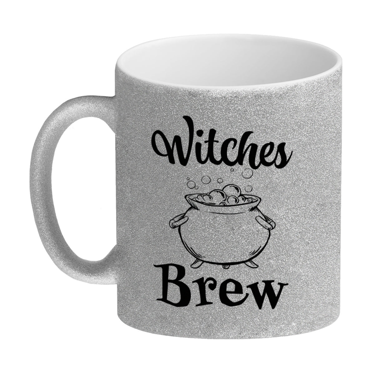 Kaffeebecher für Halloween mit Kessel-Motiv und Spruch - Witches Brew