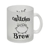 Kaffeebecher für Halloween mit Kessel-Motiv und Spruch - Witches Brew