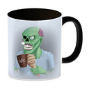 Kaffeebecher mit lustigem Motiv und Spruch - Auch Zombies brauchen Kaffee -