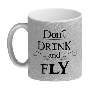 Kaffeebecher mit Hexenmotiv und lustigem Spruch - Don't drink and fly -