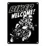 Biker Welcome Metallschild zum Thema Motorrad fahren und frei sein