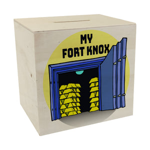 My Fort Knox Spardose mit Tresor und Goldbarren Motiv