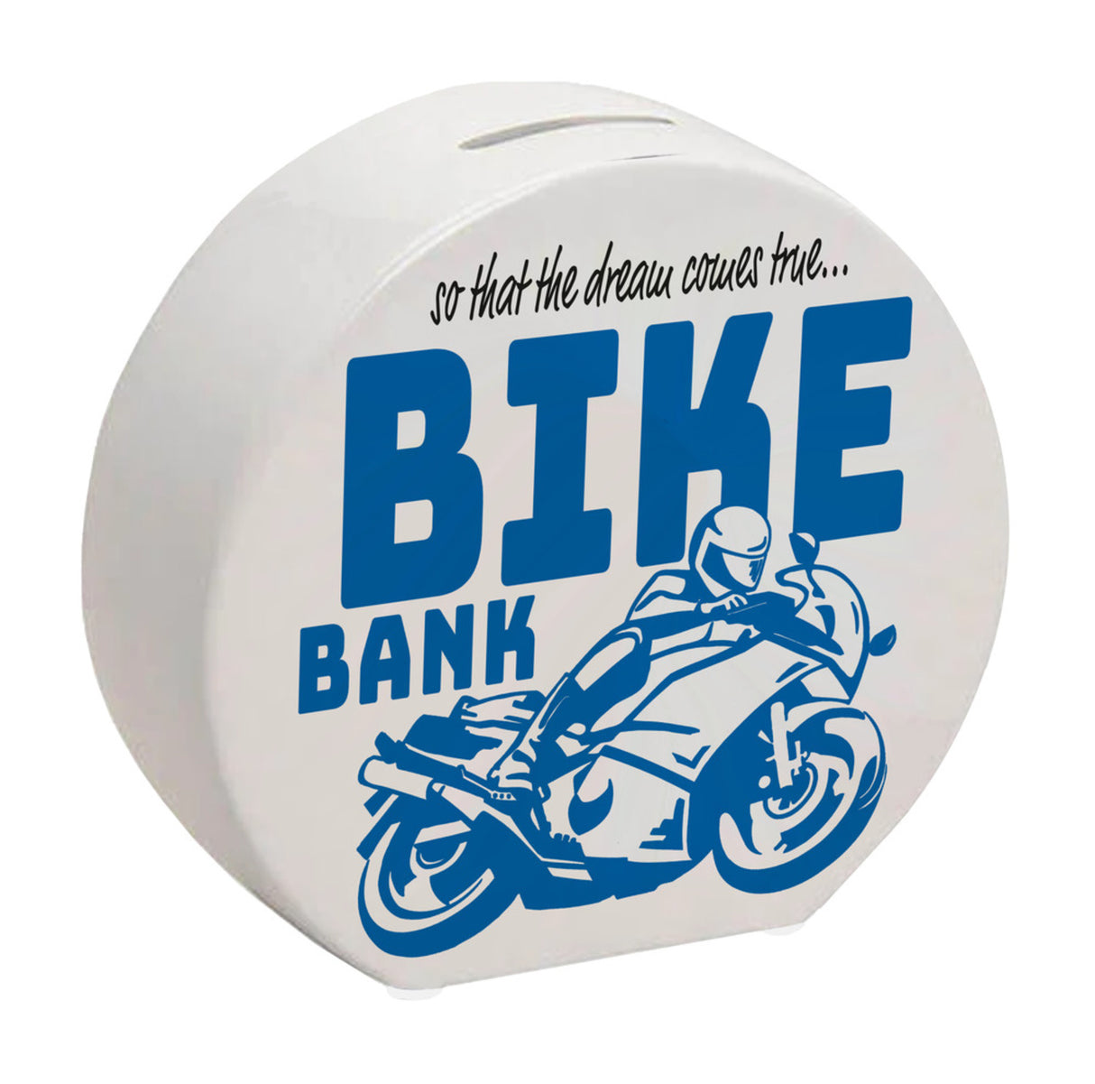 Bike Bank Spardose zum Thema Motorradkauf und Motorrad fahren