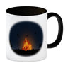 Kaffeetasse mit gruseligem Hexenfeuer Motiv und Spruch - Happy Halloween