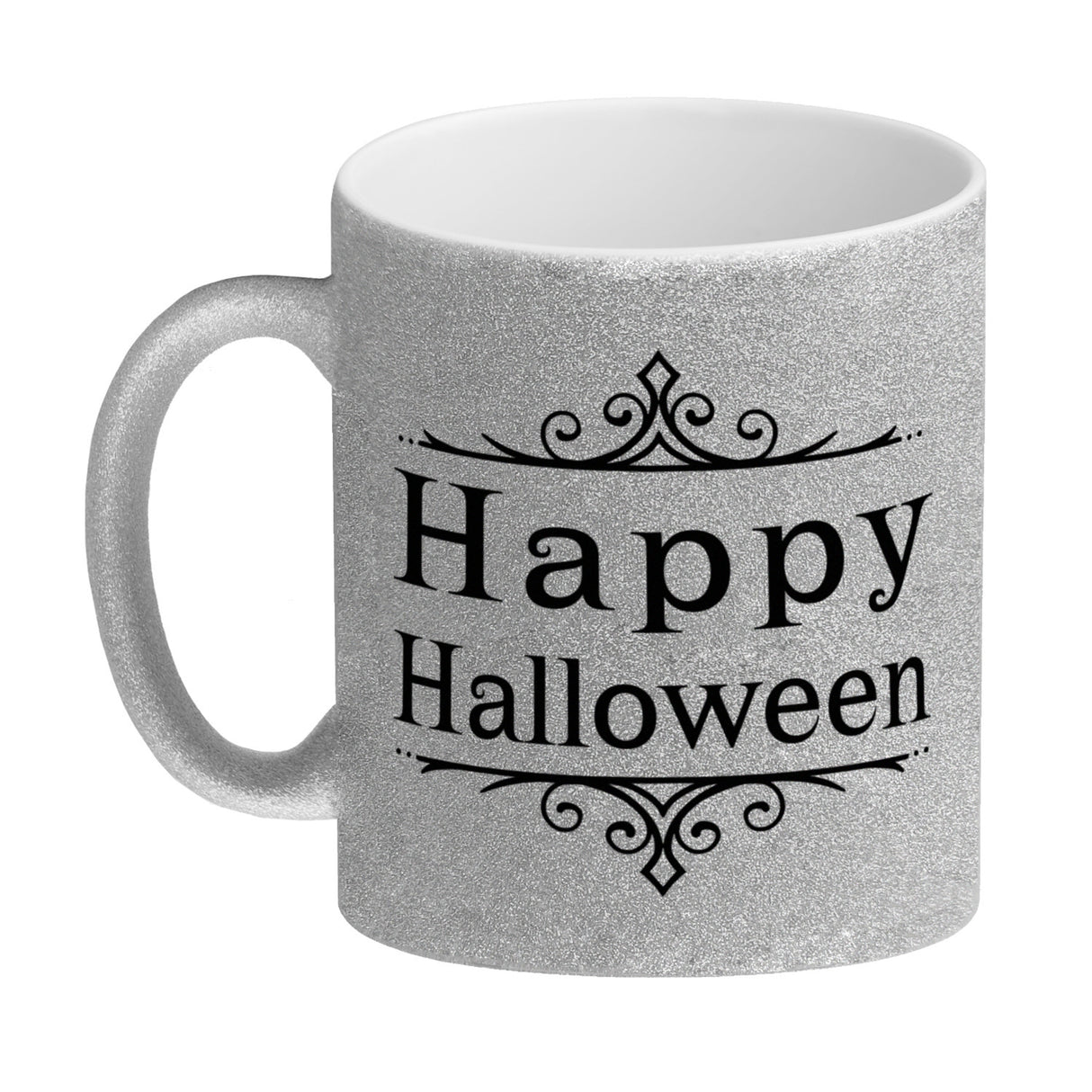 Kaffeetasse mit gruseligem Hexenfeuer Motiv und Spruch - Happy Halloween