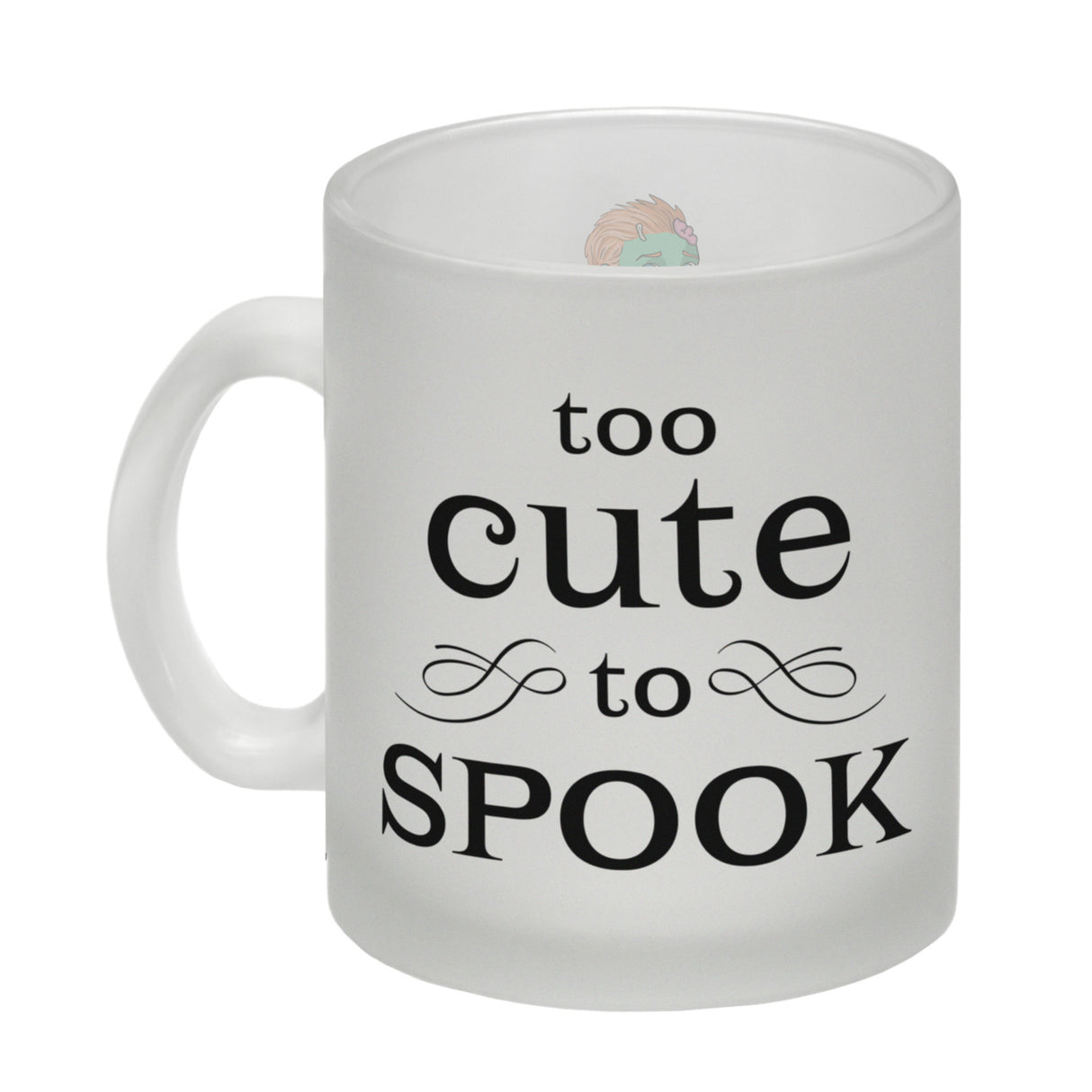 Kaffeetasse mit süßem Zombie und Spruch - Too cute to spook